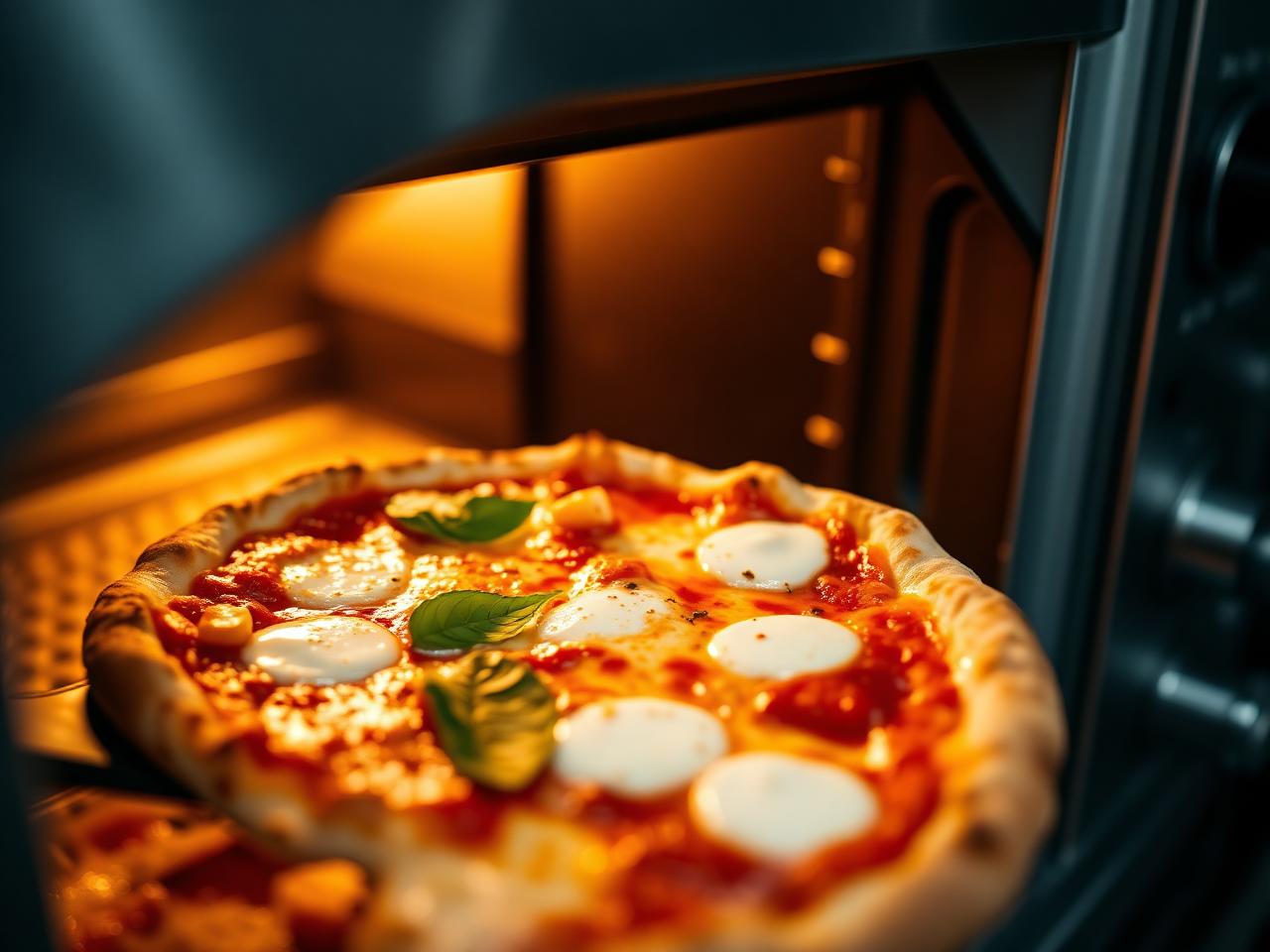 Čerstvá pizza vyberaná z pece